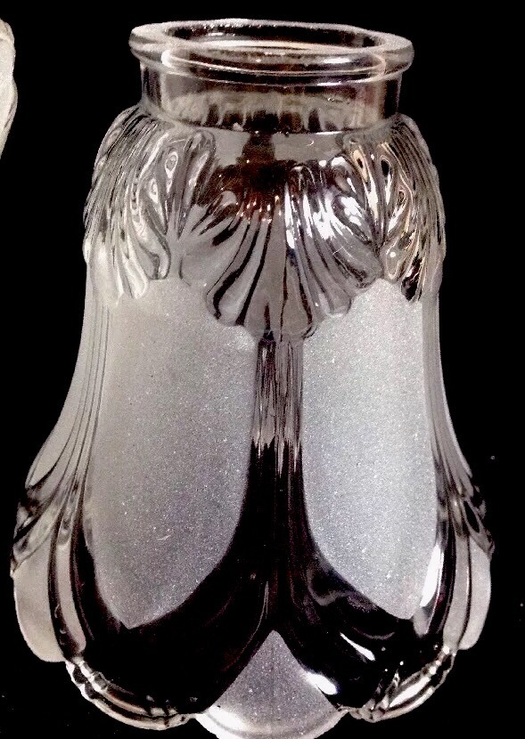 Frosted Scalloped Edge Ceiling Fan Glass Shade for Vanity Light-image