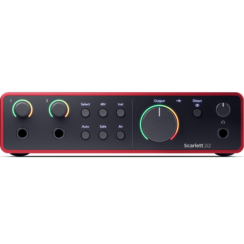 Focusrite Scarlett 2i2 4th Gen USB Audio Interface & Software