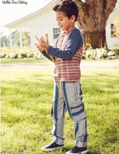 Matilda Jane Joanna Gaines Stripe Cargo Pants Boys Size 6