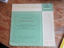 25 cm Schellack-Booklet Gottfried Benn Gedichte und Prosa KEINE SCHALLPLATTE!!!