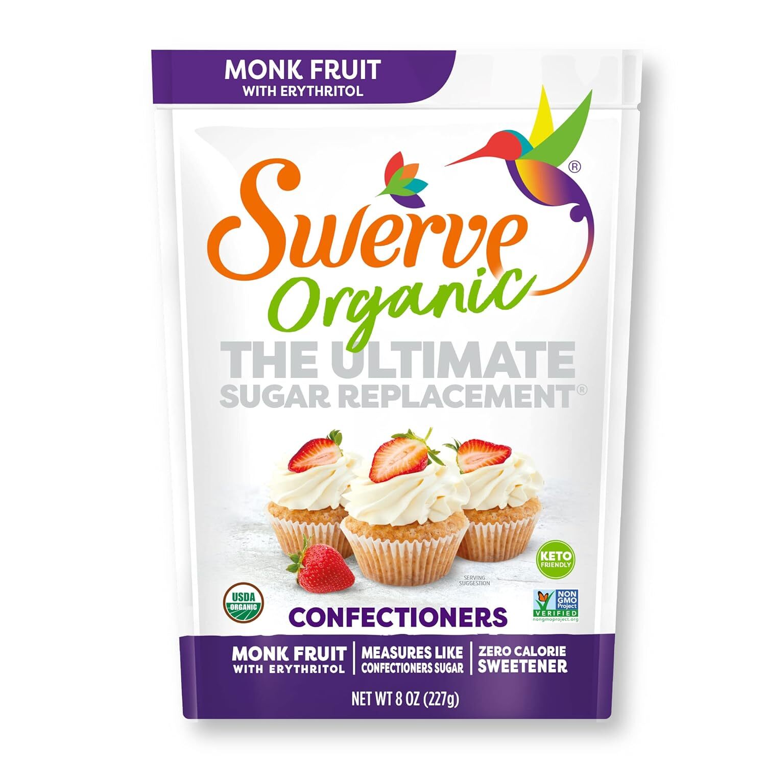 Заменитель сахара для кондитерских изделий Swerve Organic Monk Fruit Blend 8 унций