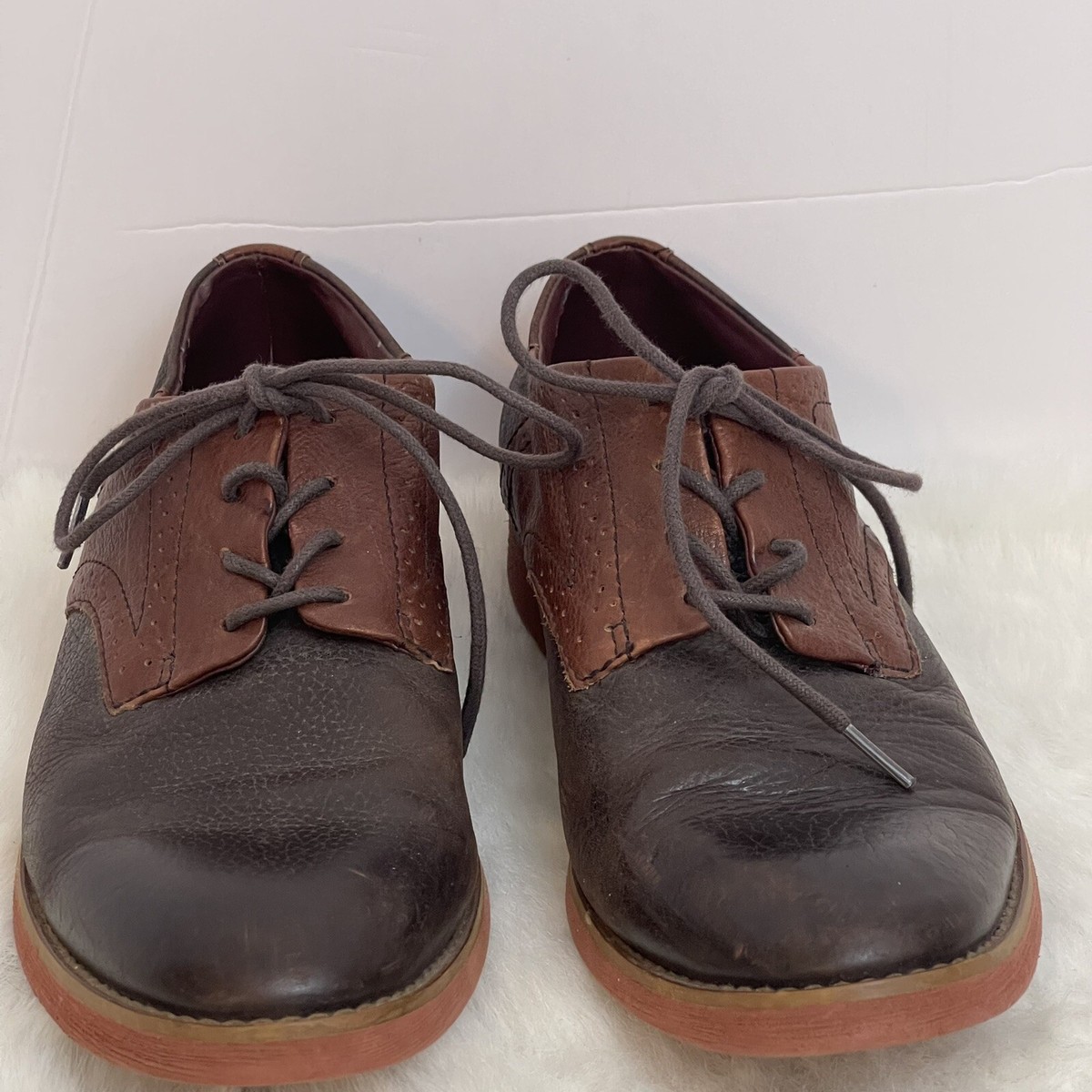 BUKS by Walk-Over Men’s‎ Saddle Oxford Shoes - Size 11 M - Brown Suede & Leather BUKS By Walk-Over B00523 Brown/Brown Leather Saddle Derby  main image 2