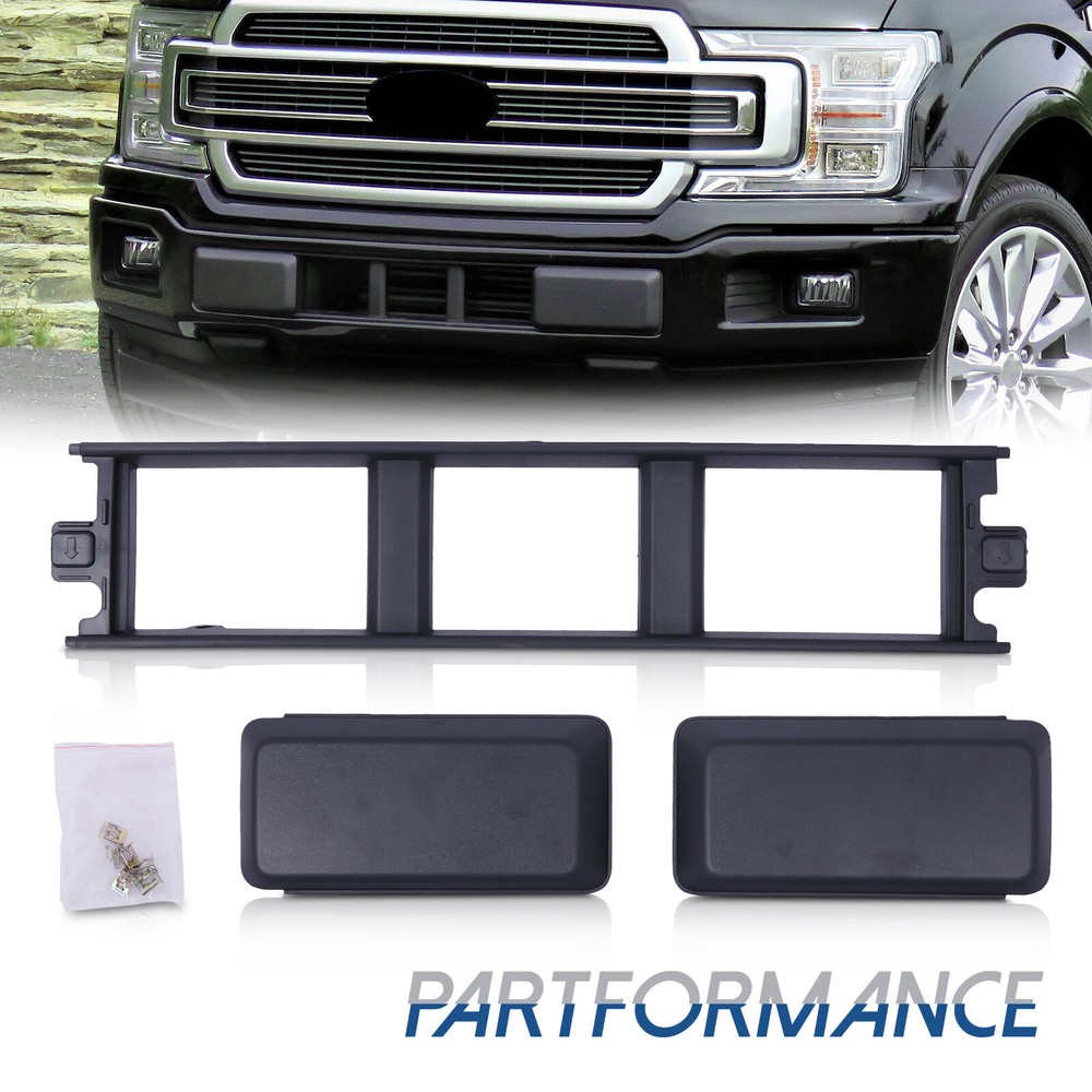Front Bumper Insert Cover Lower Grille Trim Panel Black For 2018-2020 Ford F150
