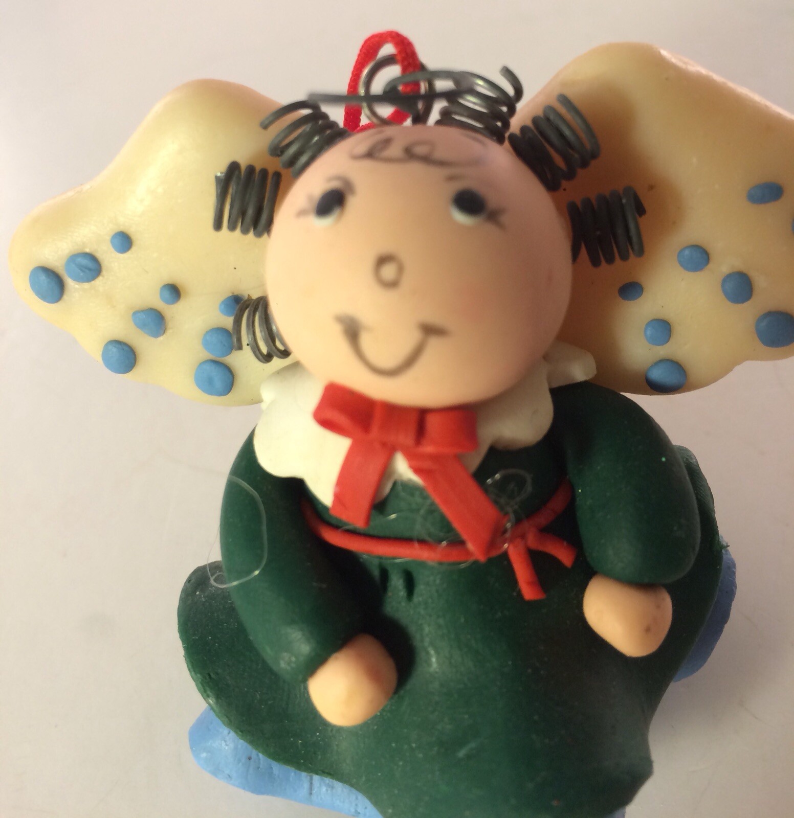 Funny Metal Spring Curly Hair Choir Angel Plastic Christmas Tree Ornament - NICE