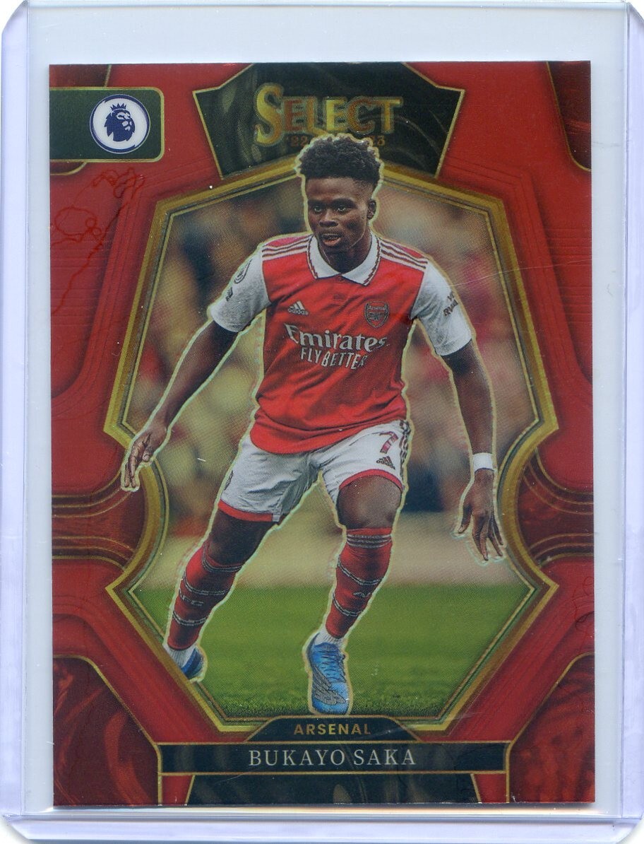 2022-23 Panini Select EPL BUKAYO SAKA #190 MEZZANINE LEVEL RED