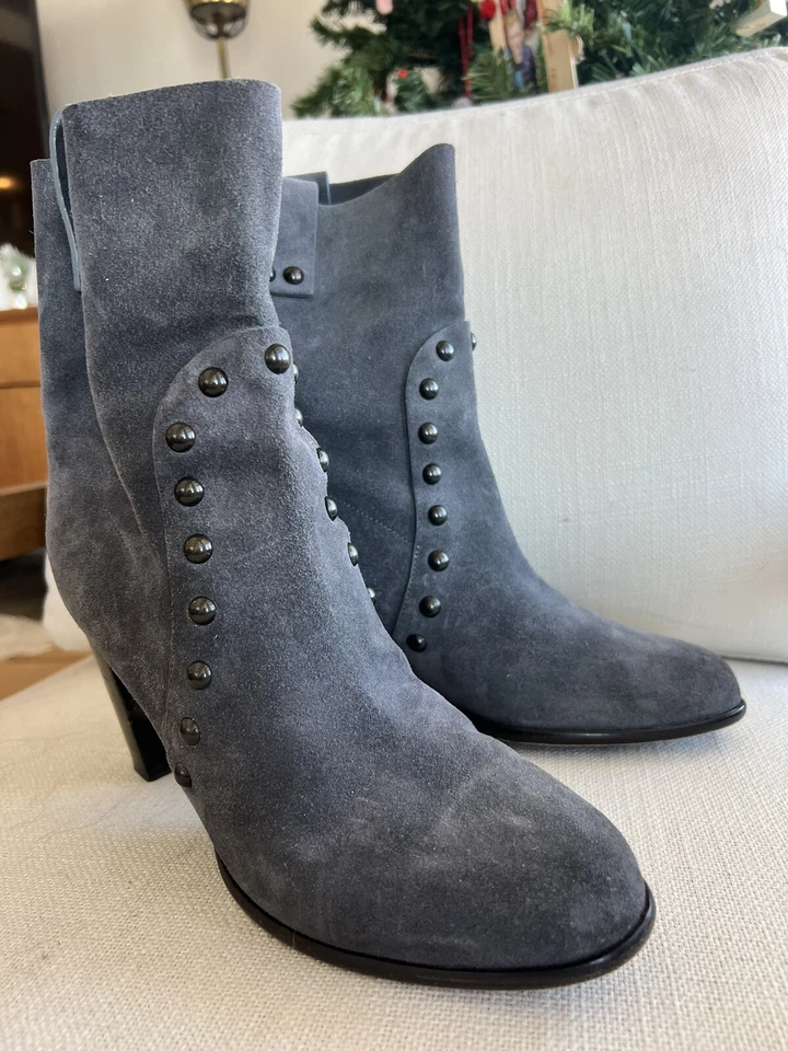 Botines de gamuza Sergio Rossi para mujer talla 10 marca de diseñador Foto 2 de 4