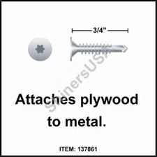 (7000) Self Drilling Screw 10-16x3/4 TEK 3 Torx Star Drive Wafer Head 137861