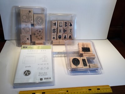 Stampin Up Bitty Boos Love you Much First Day Birthday Whimsy 4 Stamp Sets USED