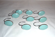"Color Rounds" OVAL Shower Curtain Hooks - New - 9 Shower Curtain Rings