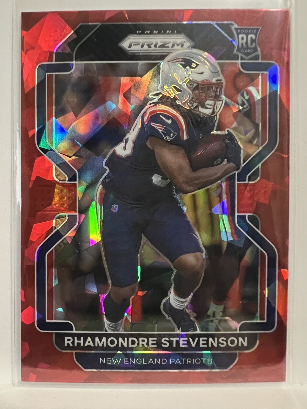 2021 Prizm Rhamondre Stevenson Red Ice Rookie #367 New England Patriots