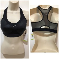 Nike Dri-Fit Womens Size S Black Football High Support Sports Bra CJ7208