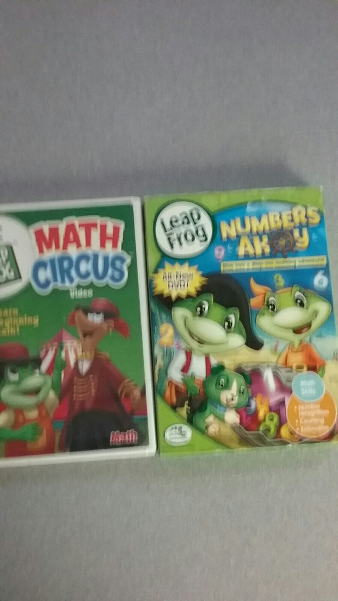 Leap frog Numbers Ahoy (DVD, 2010)& Math Circus DVD. 3-6 age