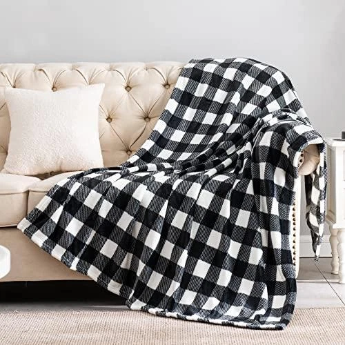 BEDELITE Fleece Throw Blanket Twin Size for Couch Sofa Bed, Buffalo Plaid  Decor | eBay