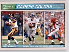 2017 Classics Career Colors Kurt Warner Insert NFL PWE Rams #9