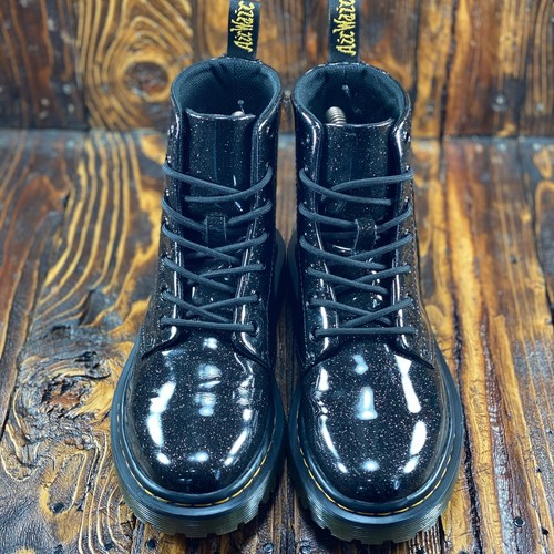 Dr Martens luana black coated glitter 