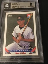 1993 bazooka todd helton bgs 9