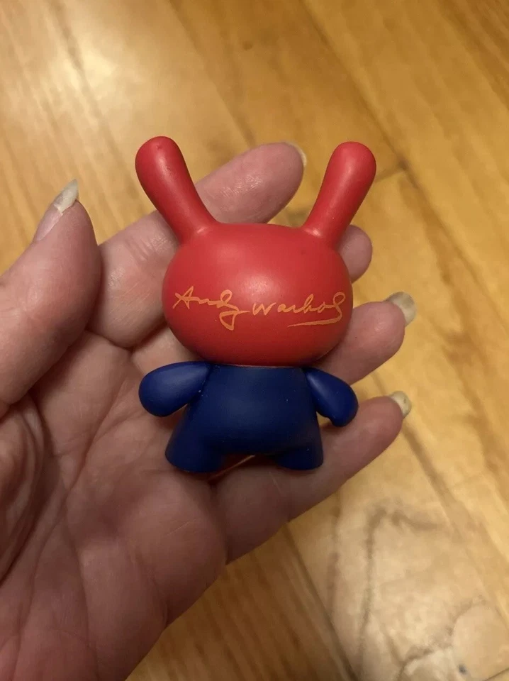 Kidrobot Andy Warhol Dunny Series 2 MAO 3" Mini Vinyl Art Figure Red &Blue - Image 4 of 4