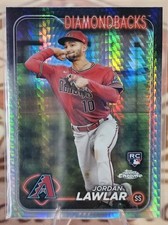 2024 Topps Chrome #229 Jordan Lawler RC Prism Refractor AND Base Lot