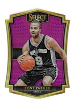 2015-16 Panini Select Basketball Tony Parker Purple Die Cut Prizm #50/99