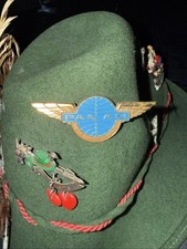 Vintage Bavarian Green Felt Hat With 6 Pins/ ...