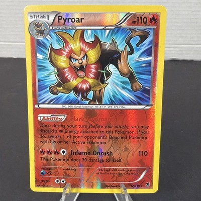pyroar pokemon card value Pokemon Card Pyroar Phantom Forces Reverse Holo Rare 12/119 Near Mint