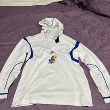 Kansas Jayhawks Hoodie Mens Small NCAA Basketball Pullover Adidas KU Shirt