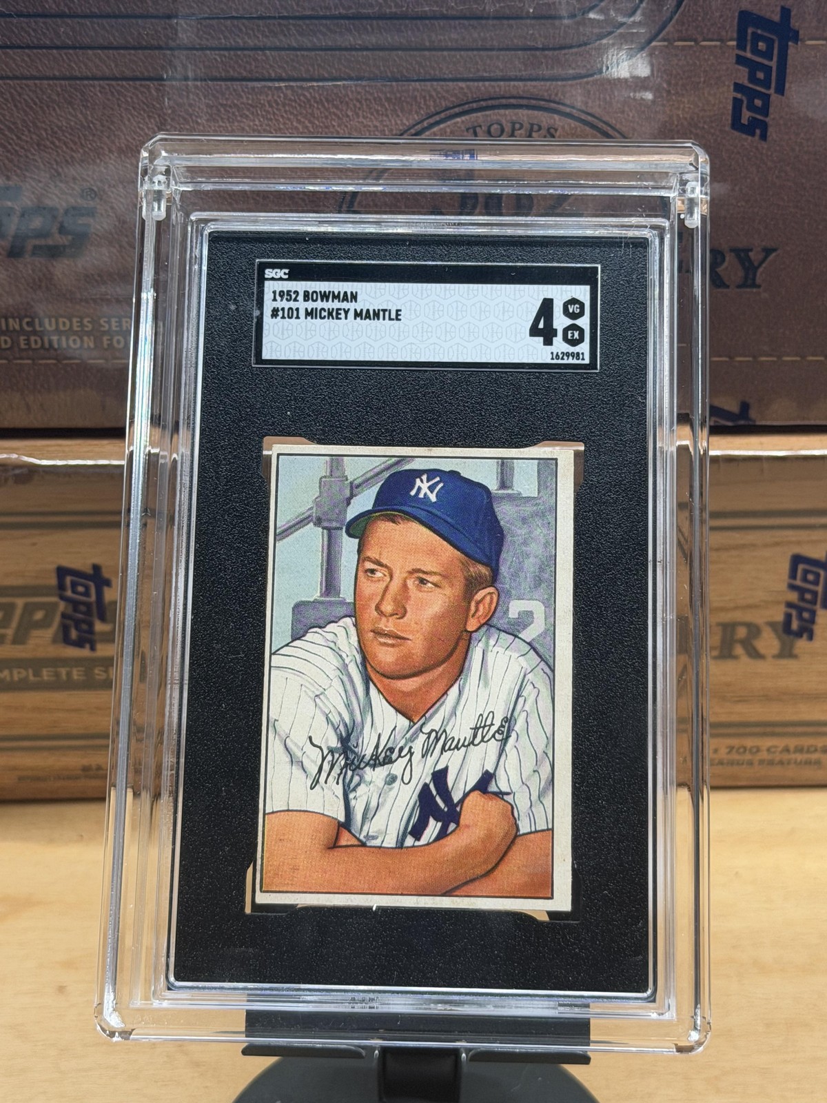 1952 Bowman #101 Mickey Mantle SGC 4