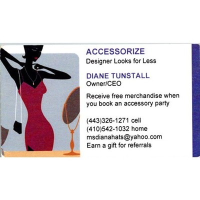 Accessorize Designer Looks For Less Diane Tunstall MD Business Card STB7-BC14
