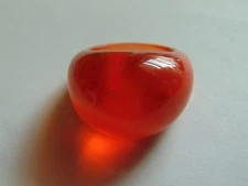 MULTICOLORED ACRYLIC RING SHADED ORANGE/RED SIZE 8 E5