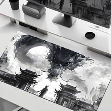 31" X 11.5"Ink Flow Pattern Gaming Mouse Pad Large Desk Keyboard Mat Home Office