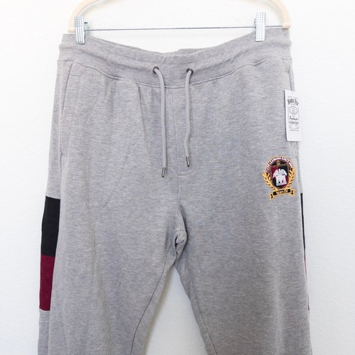 Pantalones deportivos Born Fly para hombre talla 2X gris parche logotipo joggers ropa de calle ocio - Imagen 2 de 8