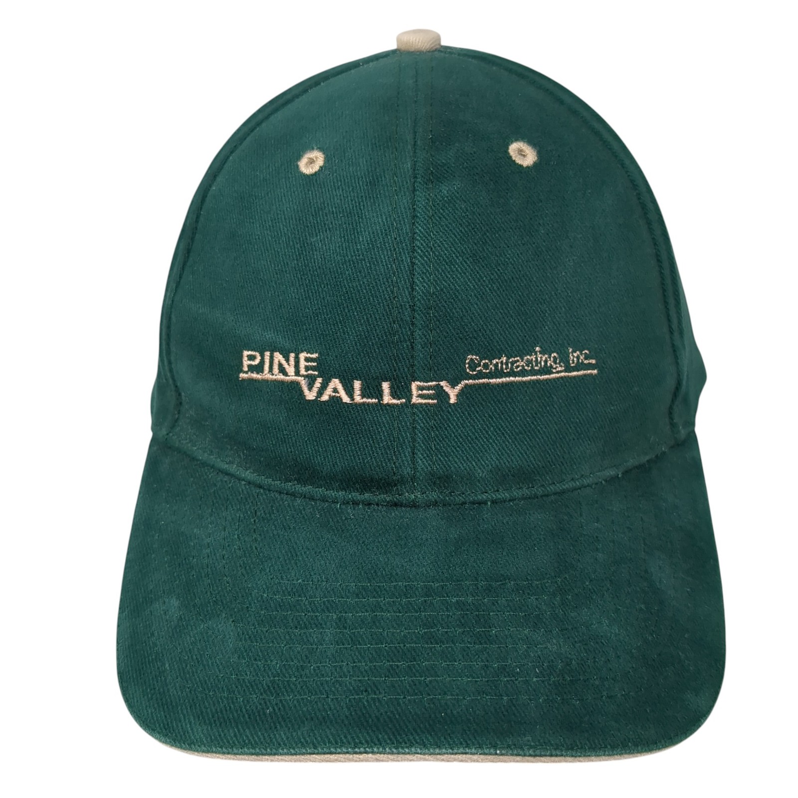 Pine Valley Contracting, Inc. Strapback Hat Green… - image 1