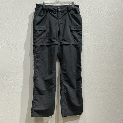 North Face Pants Womens 12 Long Gray Convertible Nylon Outdoor Cargo Hiking Camp