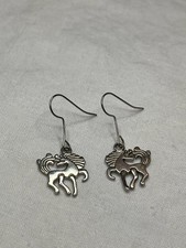Sliver Tone Unicorn Earrings