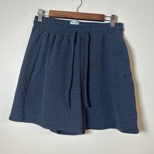 Tommy John Men's Blue Waffle Knit Lounge Shorts Size M Elastic Waist Drawstring
