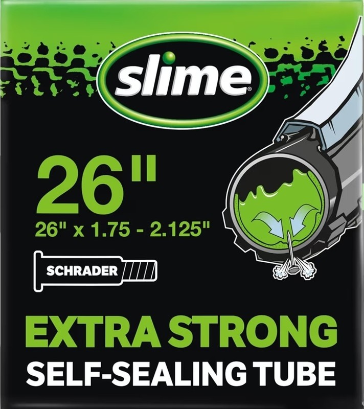 Slime Inner Tube Self Healing Mountain Bike Tube 26"x1.75-2.125" Schrader Valve