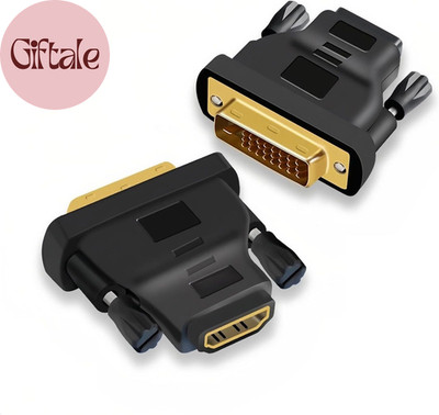 2-Pack DVI-D Male to HDMI Female Adapter for HDTV PC Monitor Projector Blu-Ray