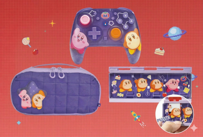 Kirby Nintendo Switch 2 Hori 3pc Set Controller Pouch Card Case