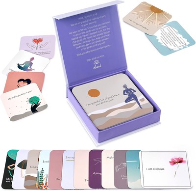 Positive Affirmations & Thought-Provoking small, grey, white, pastel, gold 