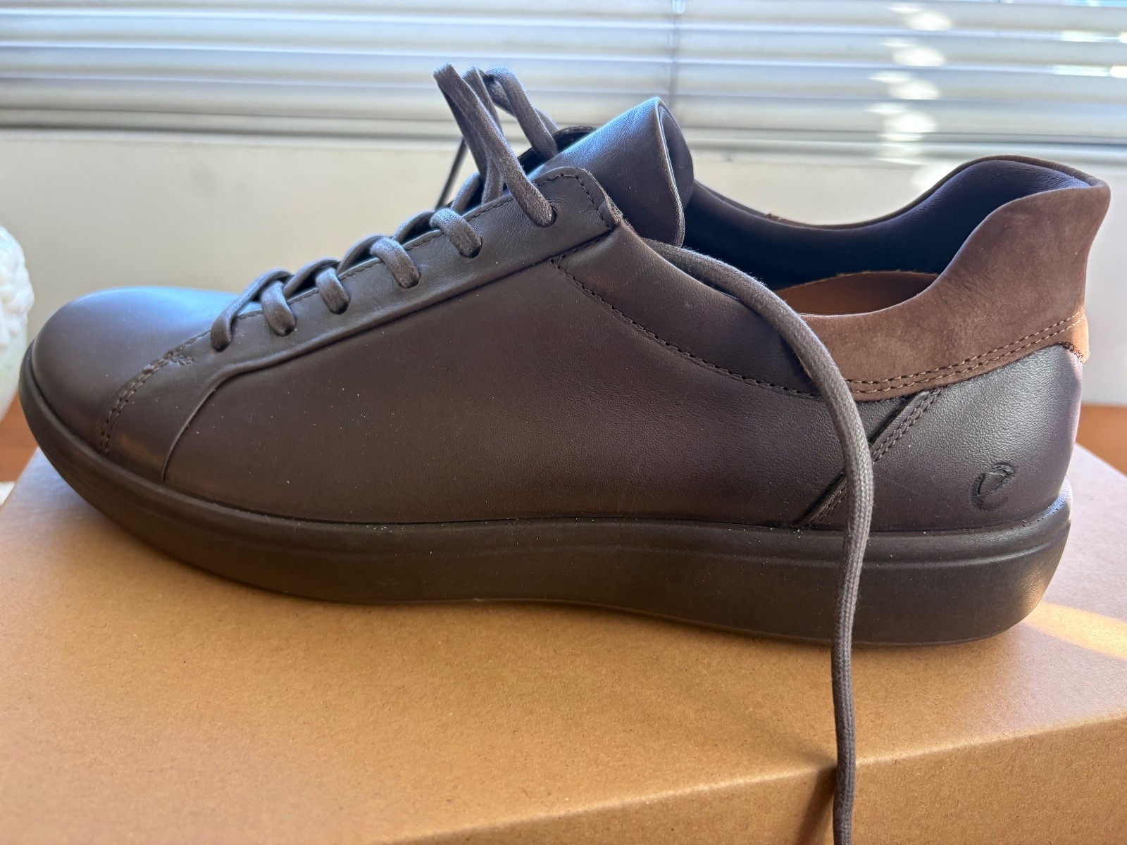 Ecco soft 7  Men's leather sneakers Mocha Brown US 10-10.5 EU 44