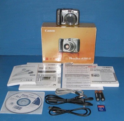 CANON POWERSHOT A720  DIGITAL CAMERA SET~WORKS WELL~8.0MP~6X OPTICAL ZOOM