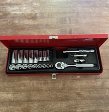 Proto 21pc 38 Drive Fractional Socket Set 52134 Ratchet Extensions Sockets