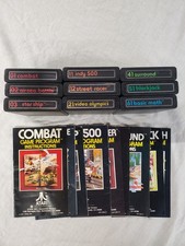 Atari 2600 Set Of 9 Text Numbered / Gatefold Carts And Manuals  Tested image