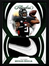 Michael Penix Jr. 2025 Panini Flawless Emerald /2 Flawless Symbols Nike Swoosh