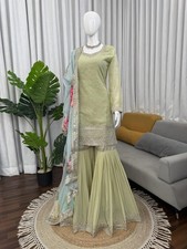 SALWAR KAMEEZ PAKISTANI INDIAN WEDDING PARTY WEAR DRESS BOLLYWOOD SUIT SHARARA