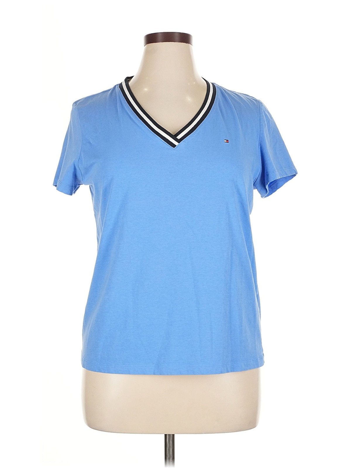Tommy Hilfiger Women Blue Short Sleeve T-Shirt XL
