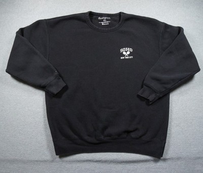 Firstport Sweatshirt Mens XLarge Black Crewneck SOHO New York City Sweater Adult