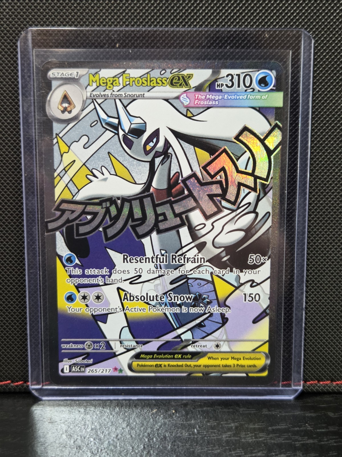 Mega Frosslass EX 265/217 English Pokemon Card TCG Ascended Heros