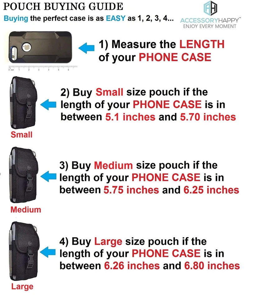 AH Military Grade Cell Phone Pouch Belt Holster Holder w/Belt Loop for iPhone... - Image 2 of 4