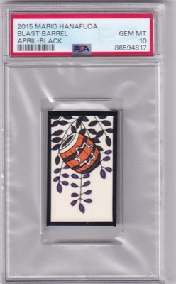 2015 Mario Hanafuda Blast Barrel April-Black PSA 10 GEM MINT